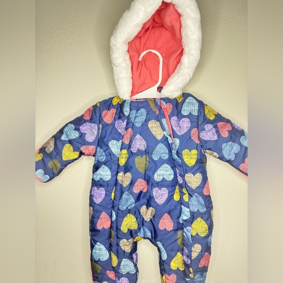 wippette 3 months baby girl snowsuit blue and pink - Picture 3 of 8